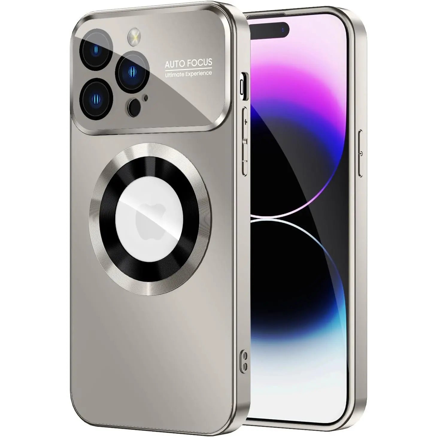 Magnetic for Iphone 17 Pro Max Cases 16 15 14 13 12Pro Max Plus, Compatible with Magsafe, Built-In Camera Lens Protector, Logo View, Military Grade Drop Proof Phone Case Cover Case, Purple