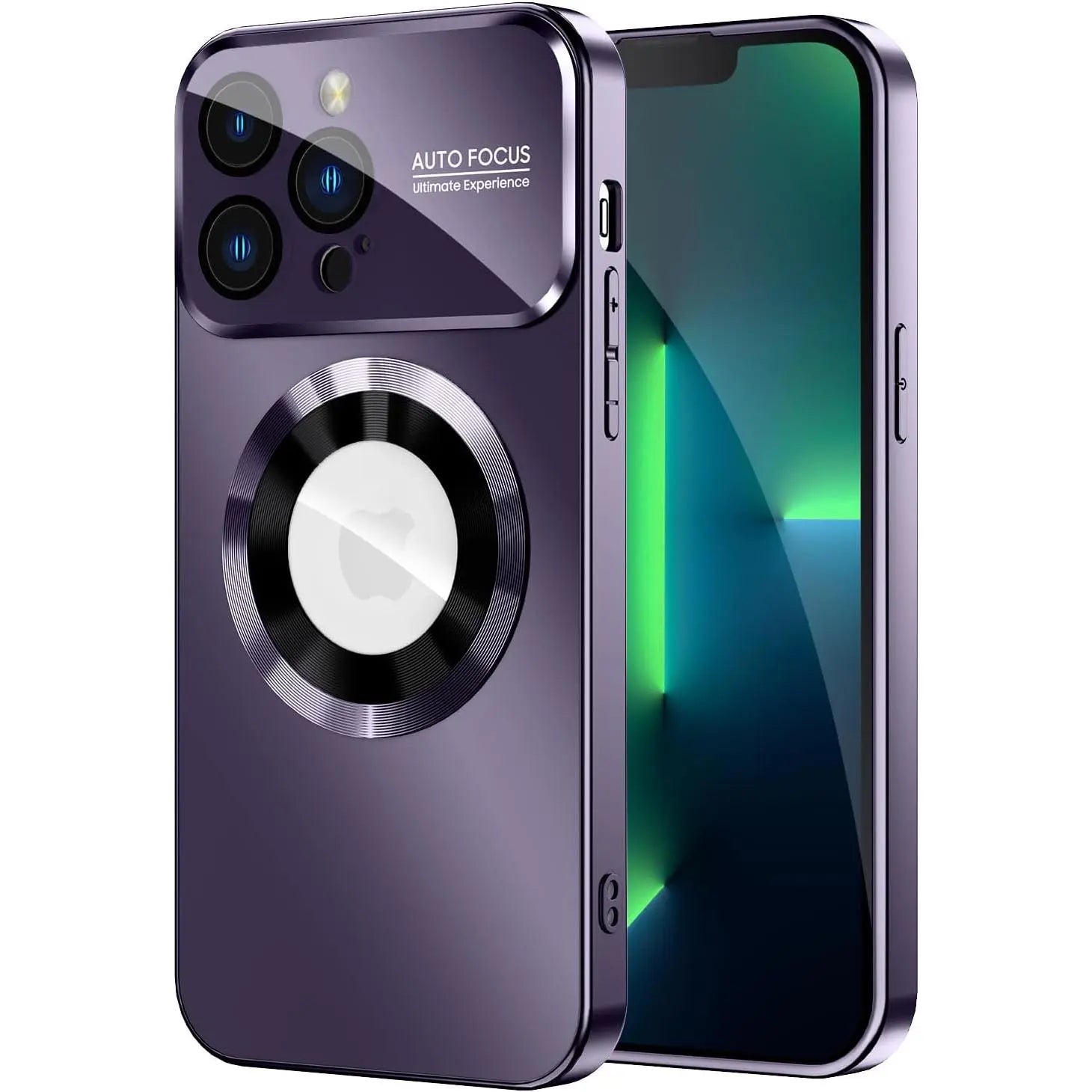 Magnetic for Iphone 17 Pro Max Cases 16 15 14 13 12Pro Max Plus, Compatible with Magsafe, Built-In Camera Lens Protector, Logo View, Military Grade Drop Proof Phone Case Cover Case, Purple